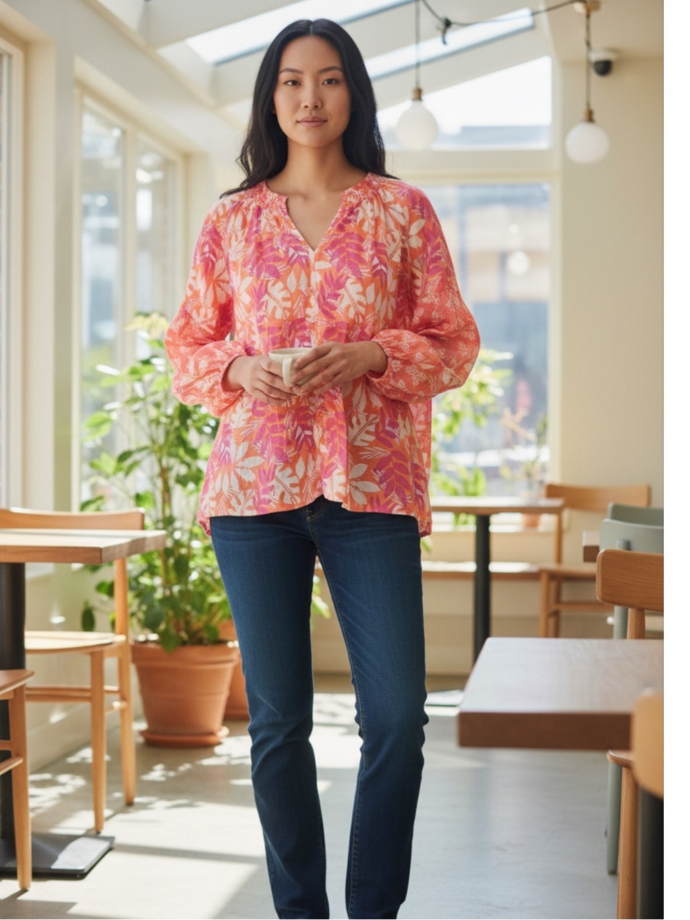 SIGRID OLSEN linen blouse